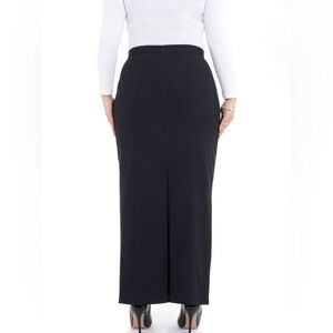 ZAHRA Vintage Black Maxi Skirt with Slit in Back